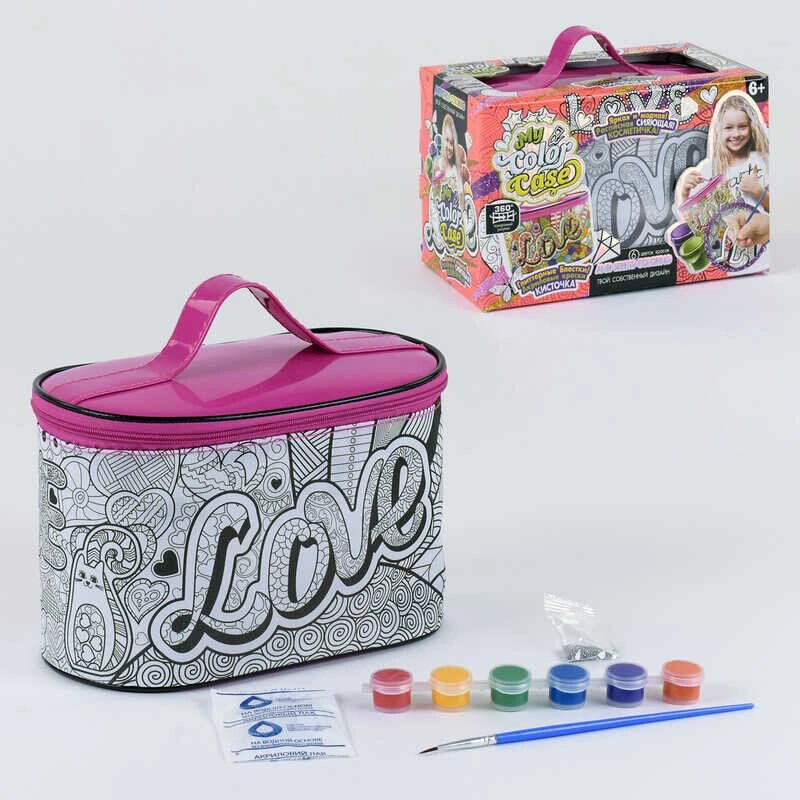 Косметичка-розмальовка "My Color Case" косметичка-розмальовка СОС-01-01,02,03,04,05,06 U "Danko Toys" [Склад від компанії CD-Market - фото 1