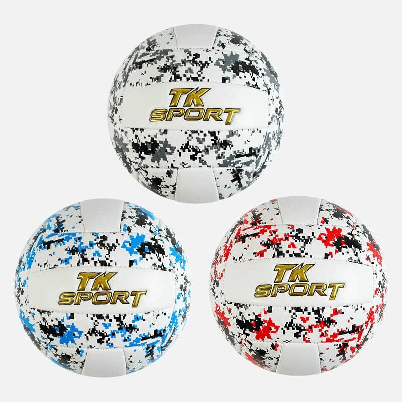М`яч волейбольний C 60988 "TK Sport" 3 види, матеріал м`який PVC, вага 280-300 грамів, розмір №5, ВИДАЄТЬСЯ ТІЛЬКИ МІКС від компанії CD-Market - фото 1