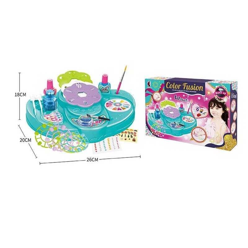 Набір для манікюру KL 4082 2 лаки, тіпси, блискітки, стрази, штамп, основи для наклеювання нігтів, пилочка, трафарети, від компанії CD-Market - фото 1