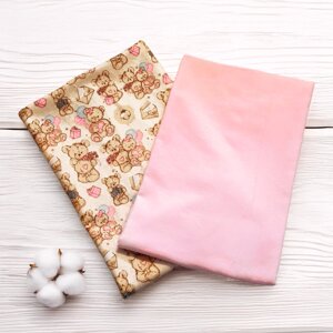 Комплект пелюшок "Ведмедики" 29390 2 штуки в комплекті, тканина ФЛАНЕЛЬ PREMIUM, розмір 100*80 см, "Bimbo" [Склад