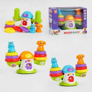 Музична розвиваюча іграшка "Веселі ваги" 81487 "TK Group", ОЗВУЧУВАННЯ УКРАЇНСЬКОЮ МОВОЮ, абетка, цифри, дитячі пісні,