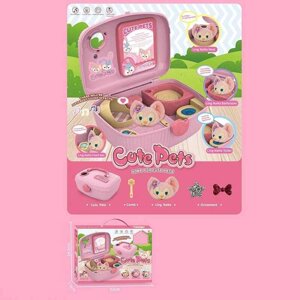 Будиночок з тваринкою 85017 E Штрих=400115 собачка, підсвічування, звуки, м’яка іграшка, у валізі [Склад зберігання: