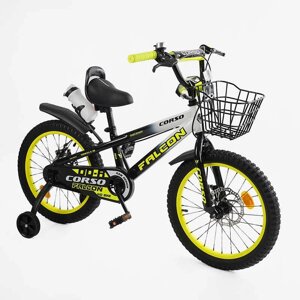 Велосипед дитячий двоколісний Corso FL-18107 «Falcon» (колеса Ø18", рама: магнієвий сплав, додаткові колеса, гальма: