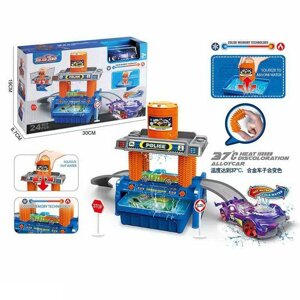 Автомийка 660 S-100 машинка змінює колір, трек, контейнер та бак для води, аксесуари, наліпки, в коробці [Склад