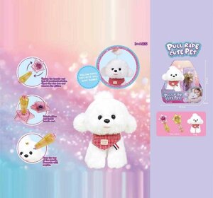 М’яка іграшка 933-175 E “Собачка”, висота: 18 см, механічна паличка, звуки, вібрує, в коробці [Склад зберігання: Одеса