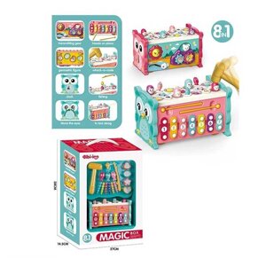 Ігровий центр 688-29 2 види, стукавка, магнітна риболовля, шестерні, сортер, пальчикові ігри, ксилофон, годинник,