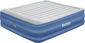 Надувне ліжко BestWay 67690 (56*152*203 см, 61 см з підголівником, двоспальне, вбудований електронасос 220V, до 300 кг)