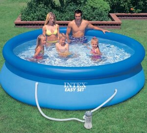 Надувний басейн Intex 28108 (61*244см, об'єм: 1942л, картриджний фільтр-насос: 1250 л/год., серія: Easy Set) [Склад