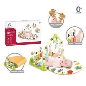 Розвивальний килимок YL 603 A "Краб", піаніно, підсвічування, звуки, мелодіїї, з'ємні клешні-брязкальця, захисні