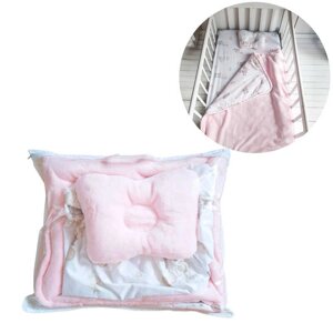 Комплект "3 предмети" 22738 "Bimbo", подушка, ковдра, простирадло на резинці, тканина РАНФОРС, ВЕЛСОФТ, в пакеті [Склад