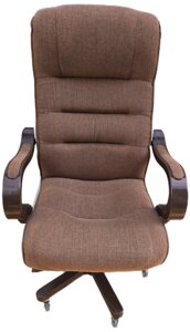 Крісло для керівника CD-KD01 (б/в, після реставрації, 66*71*120 см, каркас: залізо+дерево, обшивка: Рогожка Етна, є