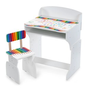 Парта шкільна Bambi M 301-4 «Олівці» (44,5*68,5*88 см, стілець, полиця під столом, підніжка) [Склад зберігання: Одеса