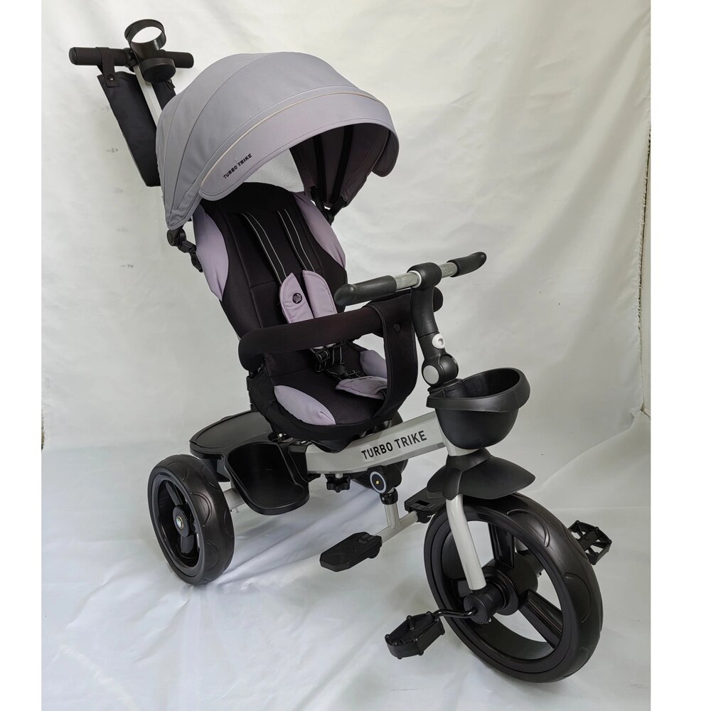Велосипед дитячий триколісний Turbotrike MT 1001-1 Smart Grey (колеса: передні Ø26 см, задні Ø23 см, батьківська ручка, від компанії CD-Market - фото 1