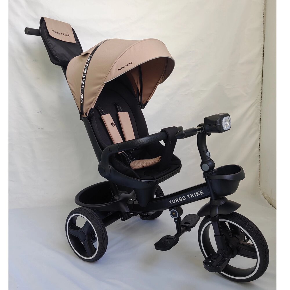 Велосипед дитячий триколісний Turbotrike MT 1002-1 Almond Beige (колеса: передні Ø26 см, задні Ø23 см, батьківська від компанії CD-Market - фото 1