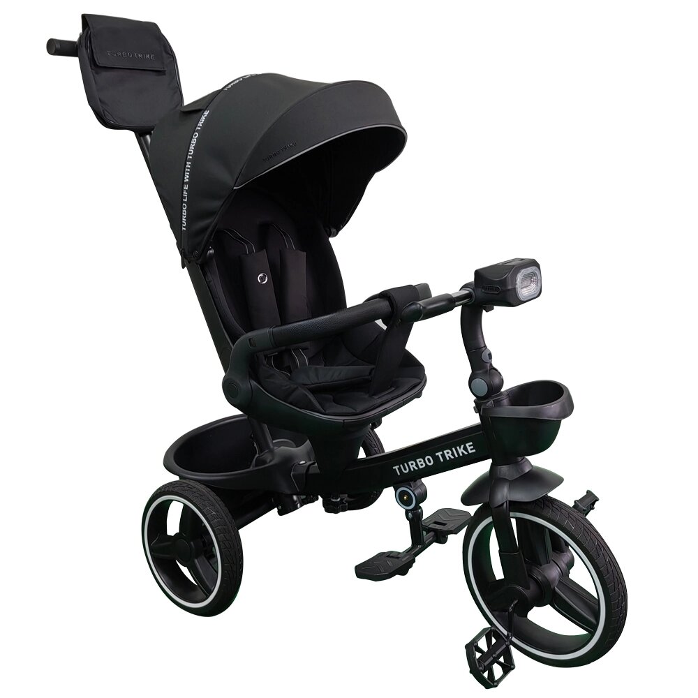 Велосипед дитячий триколісний Turbotrike MT 1002-1 Elegant Black (колеса: передні Ø26 см, задні Ø23 см, батьківська від компанії CD-Market - фото 1