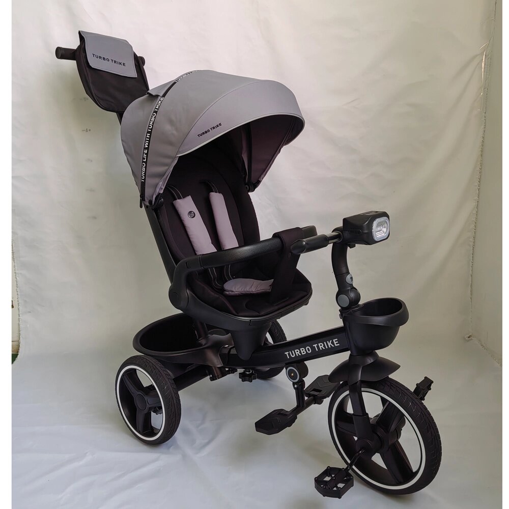 Велосипед дитячий триколісний Turbotrike MT 1002-1 Smart Grey (колеса: передні Ø26 см, задні Ø23 см, батьківська ручка, від компанії CD-Market - фото 1