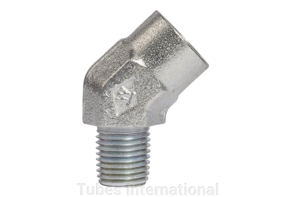 Адаптор 45° зовн. різьба NPT / внут. різьба NPT від компанії Tubes International - фото 1