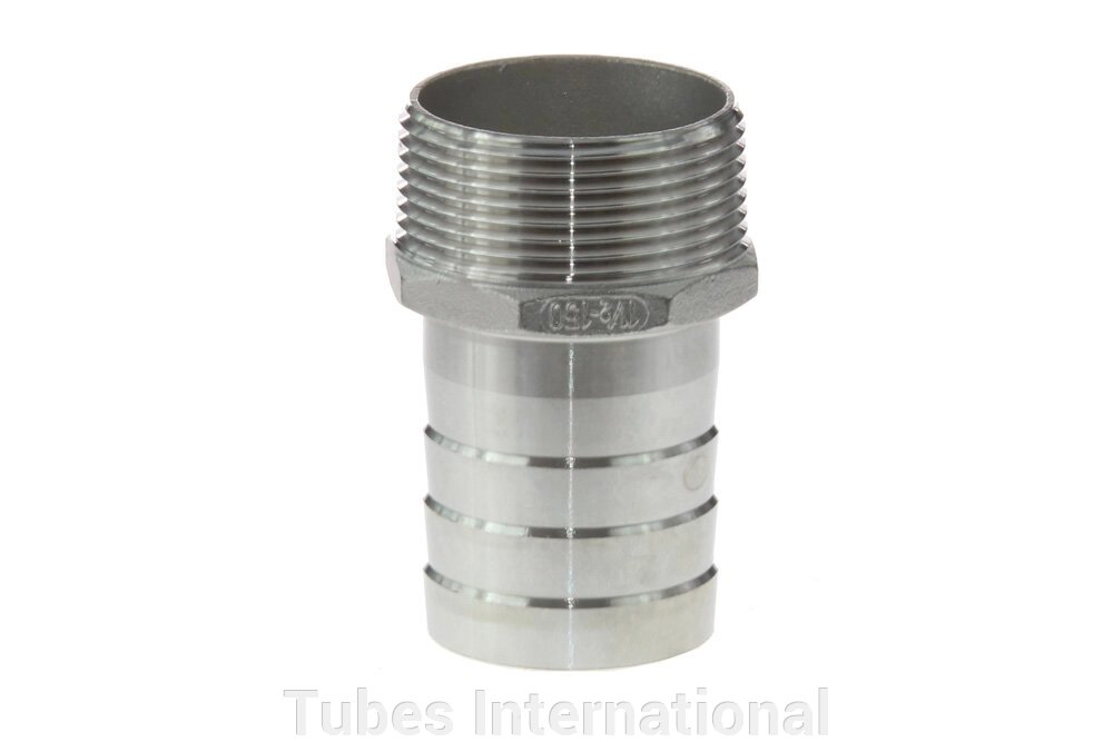 Фітинг з зовн. різьбою 1.1/2" BSPT, під шланг 1.1/2", AISI 316 від компанії Tubes International - фото 1