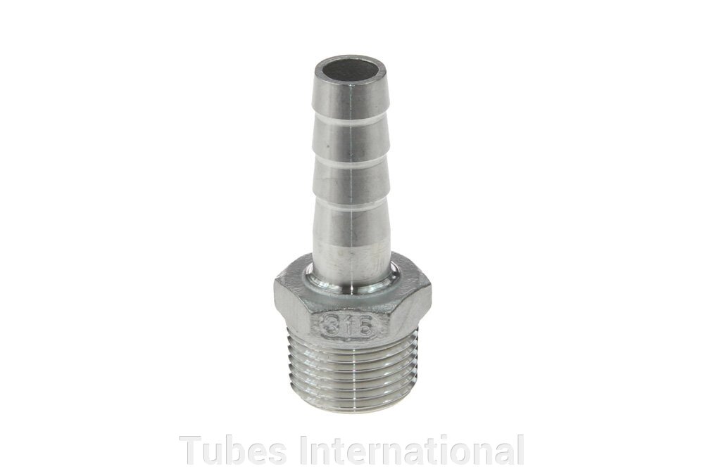 Фітинг з зовн. різьбою 3/8" BSPT, під шланг 3/8", AISI 316 від компанії Tubes International - фото 1
