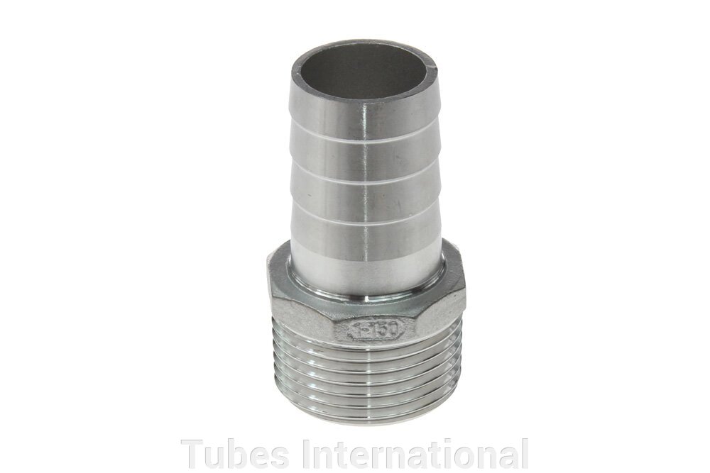 Фітинг з зовн. різьбою 3" BSPT, під шланг 3", AISI 316 від компанії Tubes International - фото 1