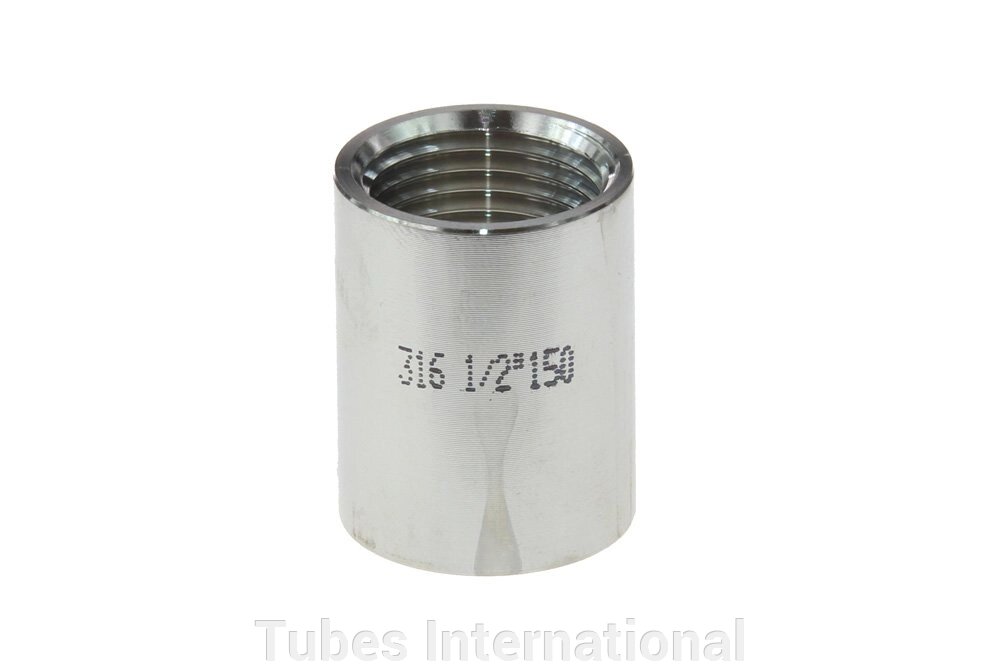 Муфта з внутрішньою різьбою BSP 1/2" BSP, AISI 316 від компанії Tubes International - фото 1