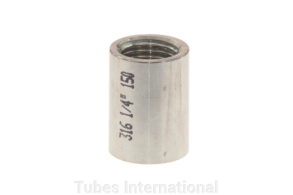 Муфта з внутрішньою різьбою BSP 1/4" BSP, AISI 316 від компанії Tubes International - фото 1