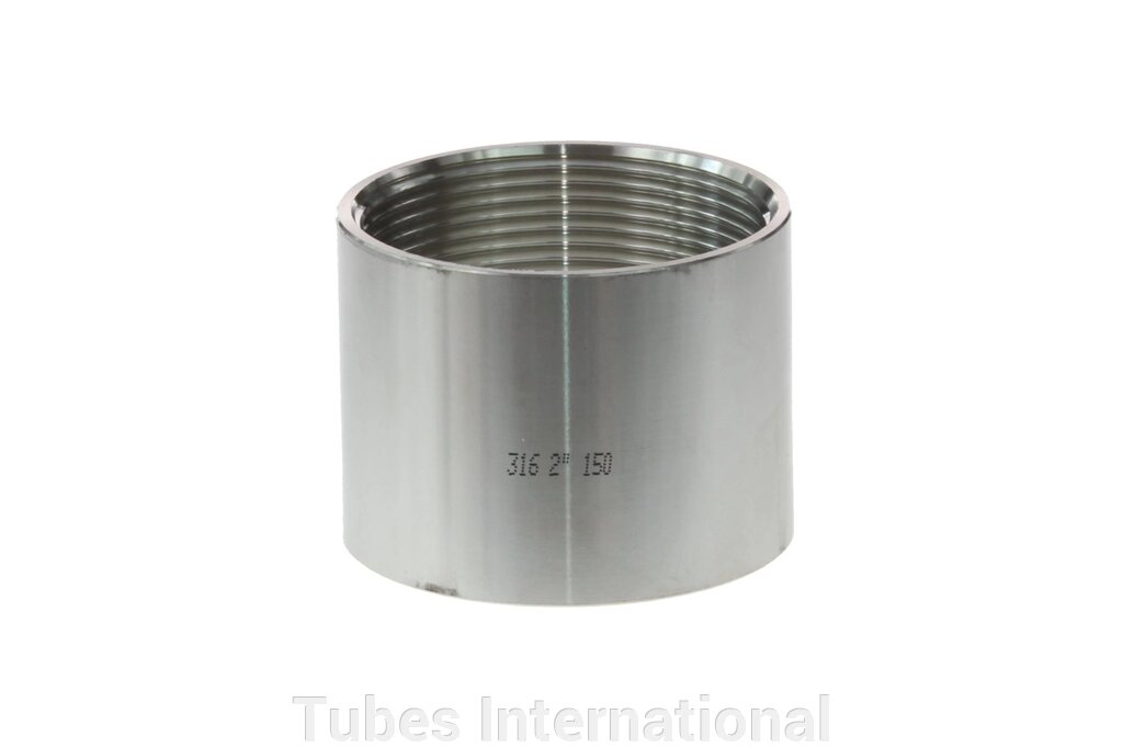 Муфта з внутрішньою різьбою BSP 2" BSP, AISI 316 від компанії Tubes International - фото 1