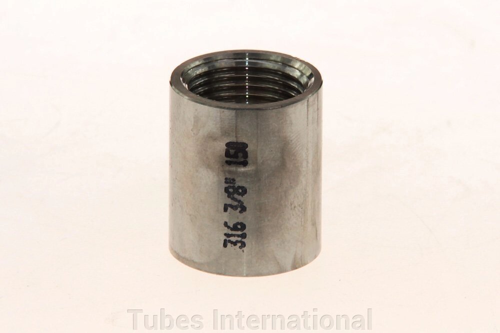 Муфта з внутрішньою різьбою BSP 3/8" BSP, AISI 316 від компанії Tubes International - фото 1