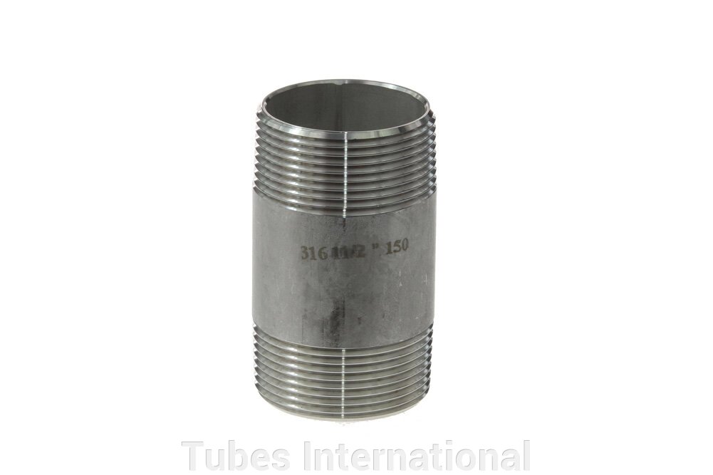 Ніпель трубний з зовн. різьбою 1.1/2" BSPT, AISI 316 від компанії Tubes International - фото 1