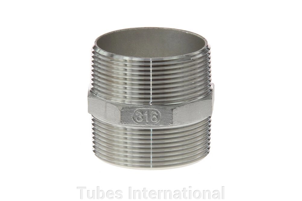 Ніпель з зовн. різьбою 2" BSPT, AISI 316 від компанії Tubes International - фото 1