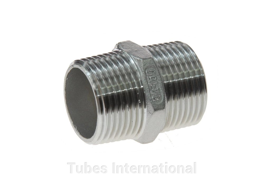 Ніпель з зовн. різьбою 3/4" BSPT, AISI 316 від компанії Tubes International - фото 1