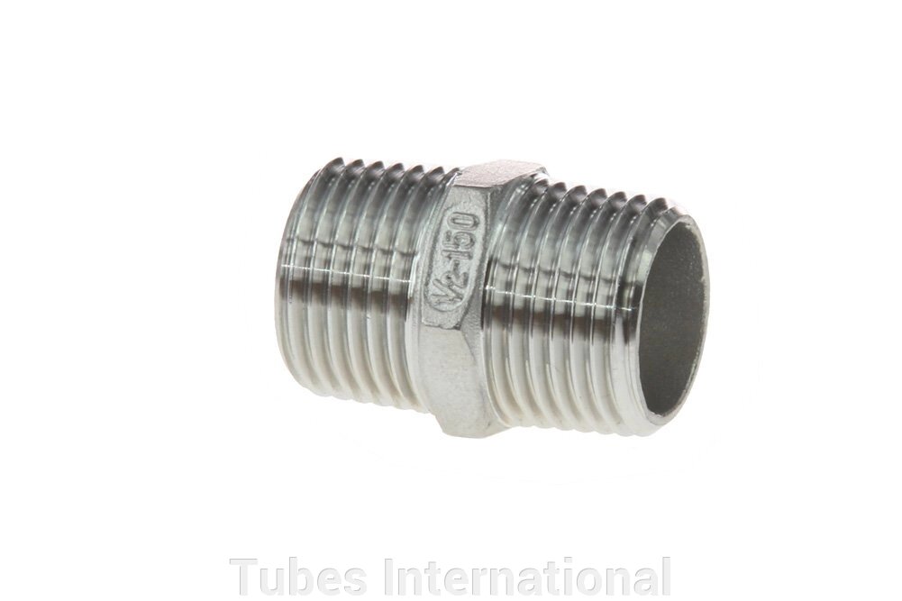 Ніпель з зовн. різьбою 3/8" BSPT, AISI 316 від компанії Tubes International - фото 1