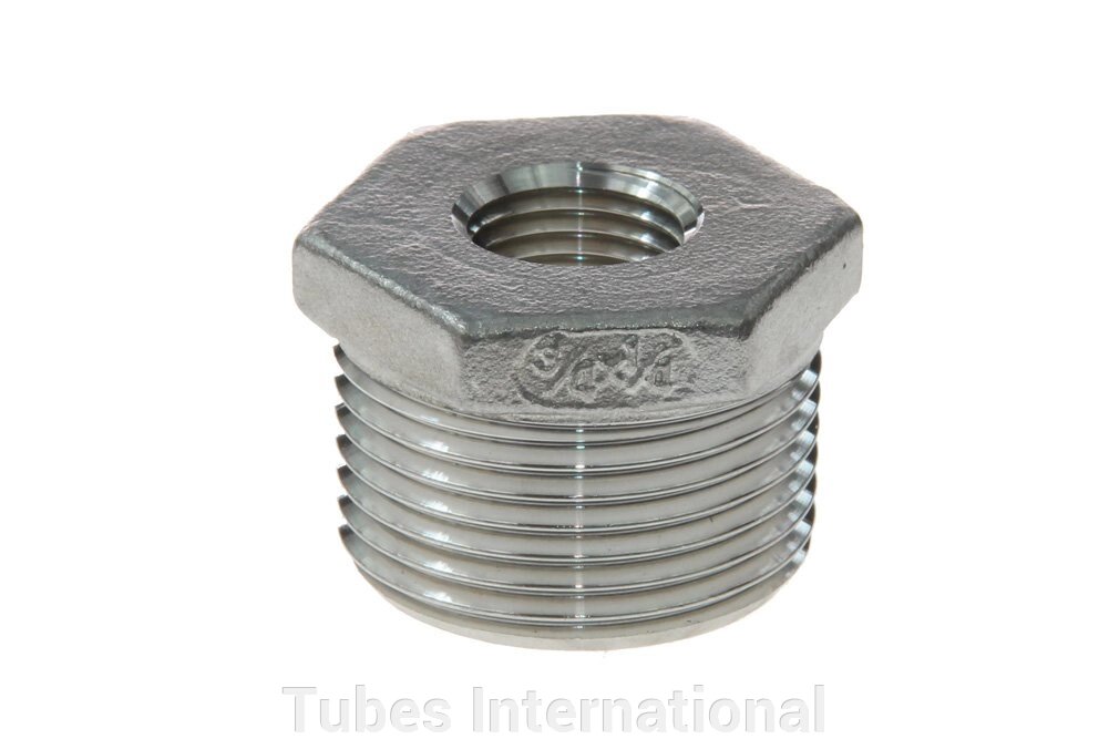 Редукція зовн. різьба 1/2" BSPT / внут. різьба 1/4" BSP, AISI 316 від компанії Tubes International - фото 1