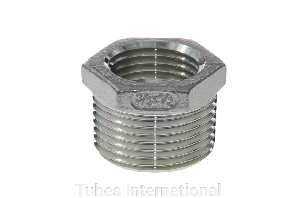 Редукція зовн. різьба 3/4" BSPT / внут. різьба 1/4" BSP, AISI 316 від компанії Tubes International - фото 1
