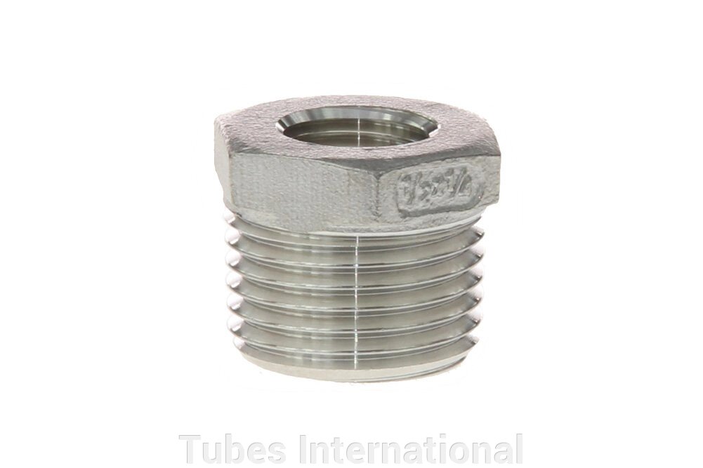 Редукція зовн. різьба 3/8" BSPT / внут. різьба 1/4" BSP, AISI 316 від компанії Tubes International - фото 1
