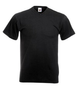 Мужская футболка с V-образным вырезом черная 066-36