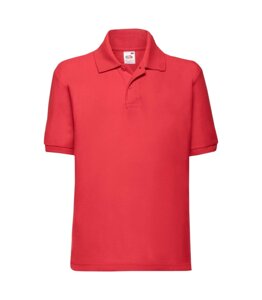 Дитяча футболка поло однотонна червона 417-40