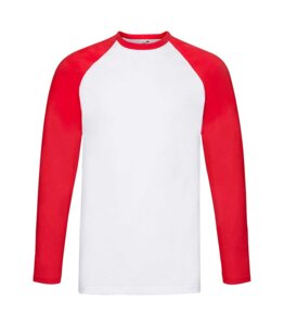Чоловіча футболка з довгим рукавом червона 028-WM