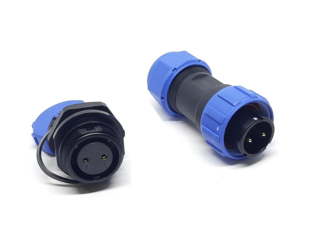 Герметичний роз'єм EKYK SP17, 2 pin, IP68 комплект від компанії Кладова Майстра на Закупка - фото 1