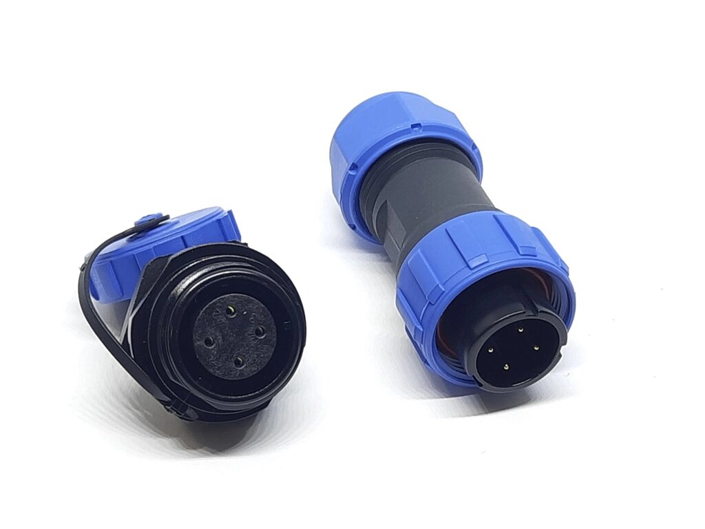 Герметичний роз'єм EKYK SP17, 4 pin, IP68 комплект від компанії Кладова Майстра на Закупка - фото 1