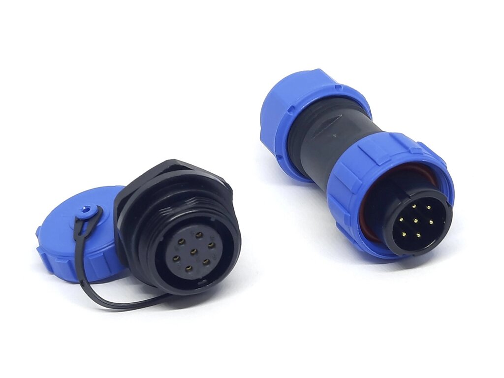 Герметичний роз'єм EKYK SP17, 7 pin, IP68 комплект від компанії Кладова Майстра на Закупка - фото 1