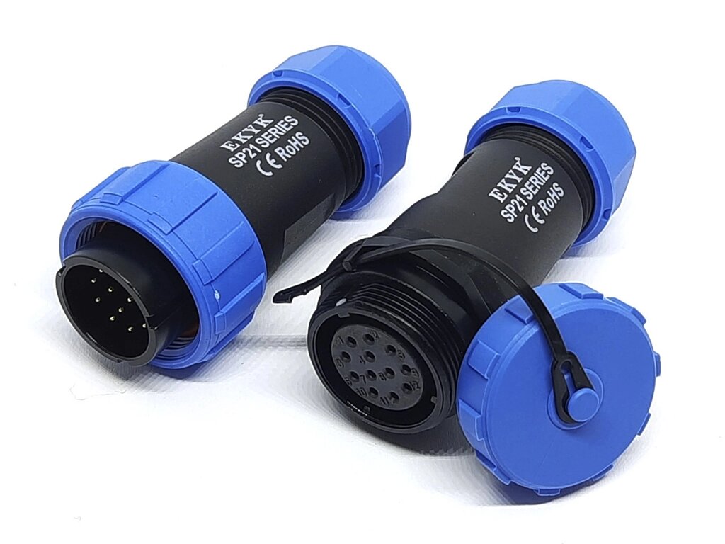 Герметичний роз'єм EKYK SP21(SD21) стикувальний 12Pin 12 контактів, IP68 від компанії Кладова Майстра на Закупка - фото 1