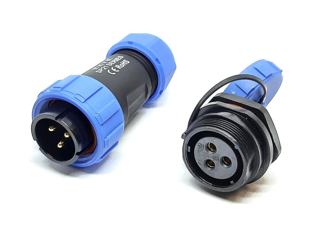 Герметичний роз'єм із захистом IP68 серії EKYK SP21 3Pin 3 контакту від компанії Кладова Майстра на Закупка - фото 1