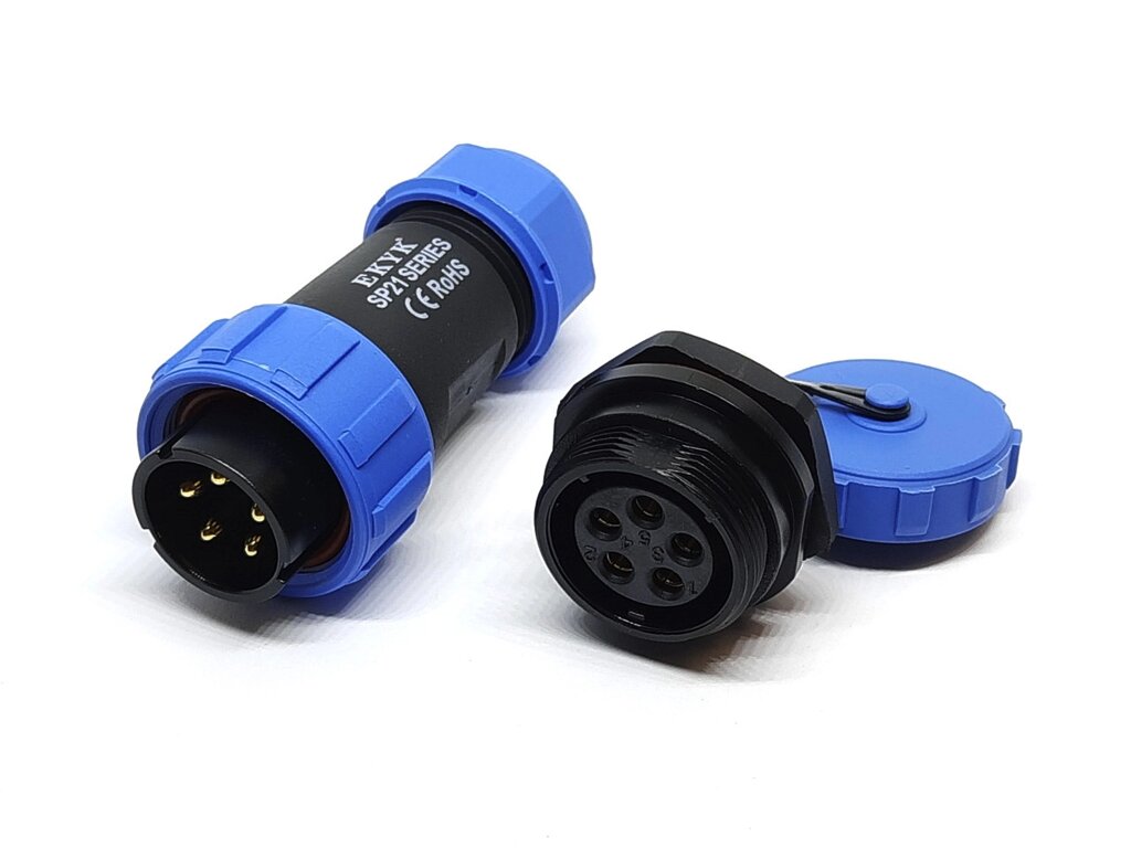 Герметичний роз'єм із захистом IP68 серії EKYK SP21 5Pin 5 контактів від компанії Кладова Майстра на Закупка - фото 1
