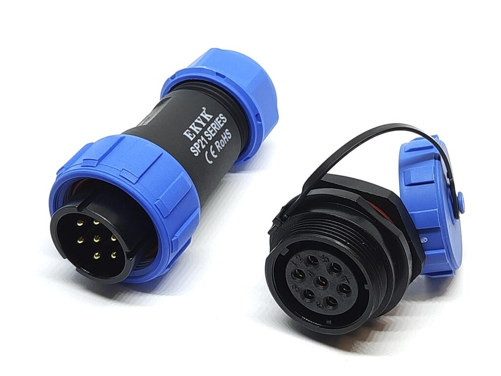 Герметичний роз'єм із захистом IP68 серії EKYK SP21 7Pin 7 контактів від компанії Кладова Майстра на Закупка - фото 1