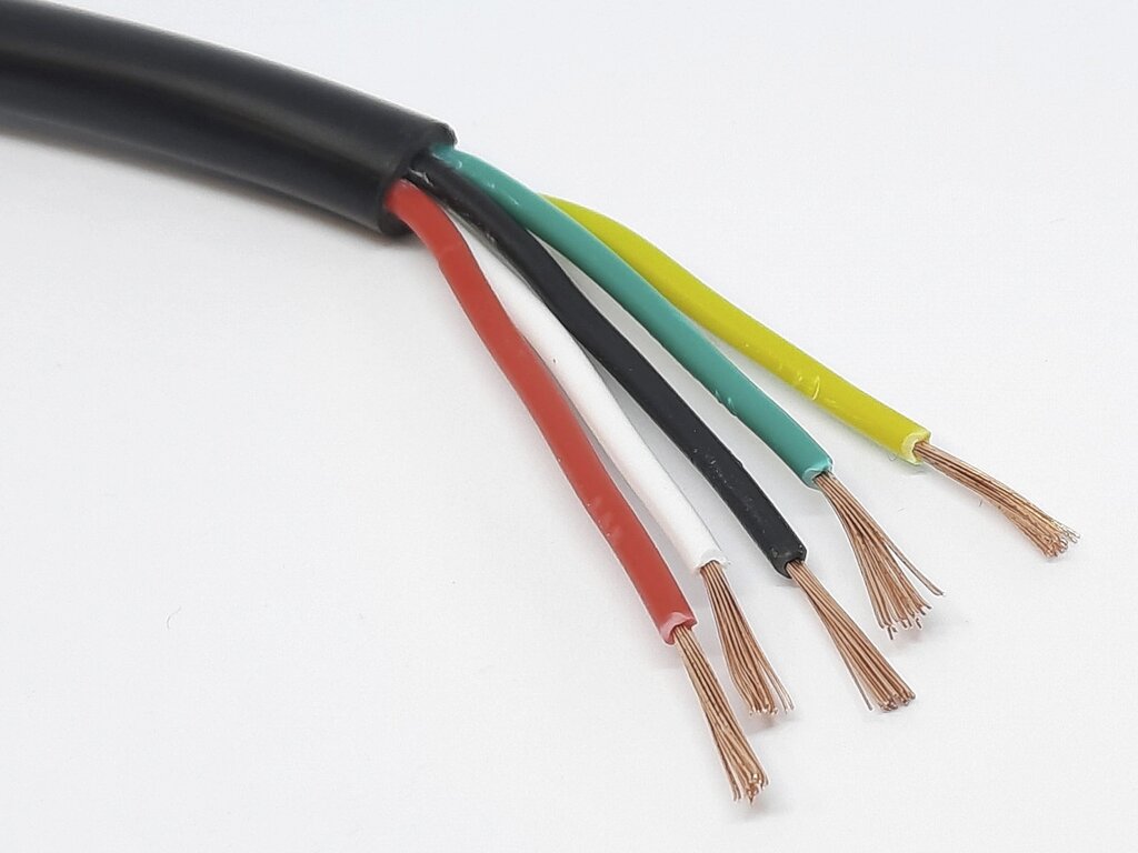 Кабель сигнальний мідний RVV 5*0,75мм2 від компанії Кладова Майстра на Закупка - фото 1