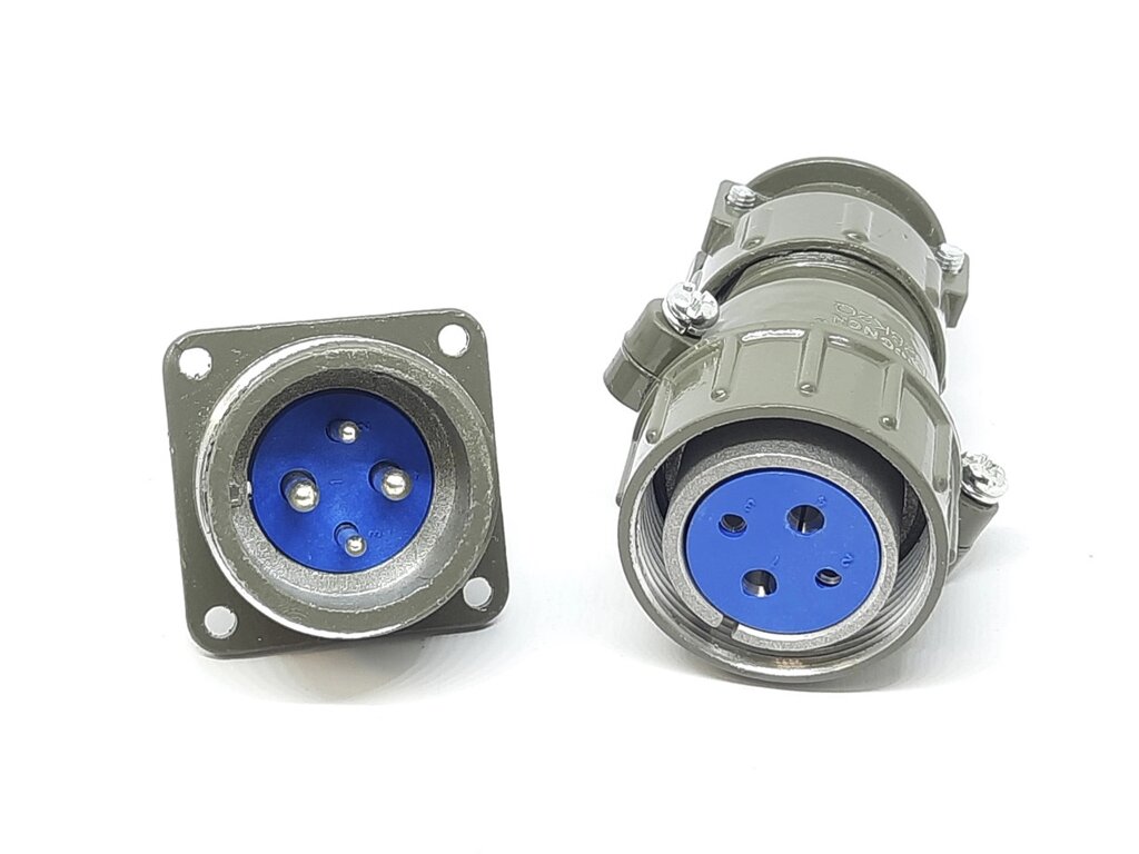 Металевий силовий роз'єм P28K2Q на 4 контакти від компанії Кладова Майстра на Закупка - фото 1