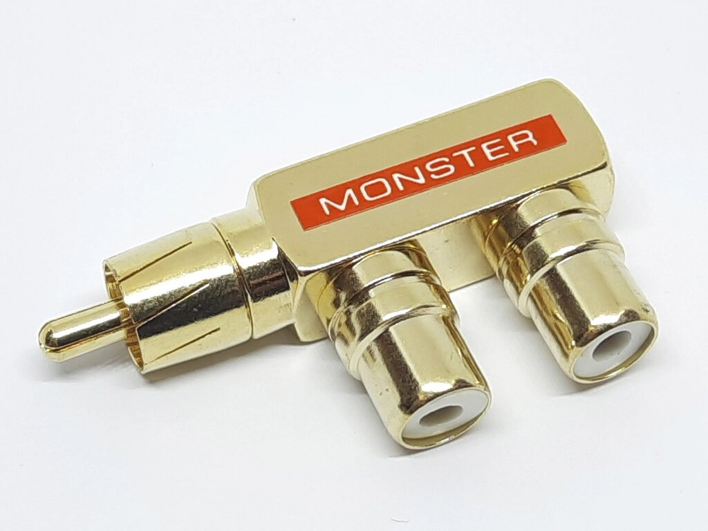Перехідник RCA (тюльпан) Monster червоний 1 RCA штекер в 2 RCA гнізда від компанії Кладова Майстра на Закупка - фото 1