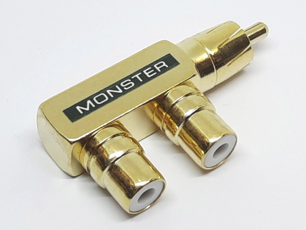Перехідник RCA (тюльпан) Monster чорний 1 RCA штекер в 2 RCA гнізда від компанії Кладова Майстра на Закупка - фото 1