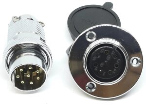 Роз'єм GX25F-8pin (DM25F-8AE) дзеркальний комплект (Штекер з фланцем + гніздо) в Одеській області від компанії Кладовая мастера на Закупка